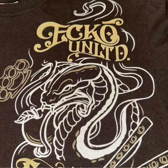 Ecko Unlimited XL L/S Shirt Mint Condition AOP - Picture 2 of 11